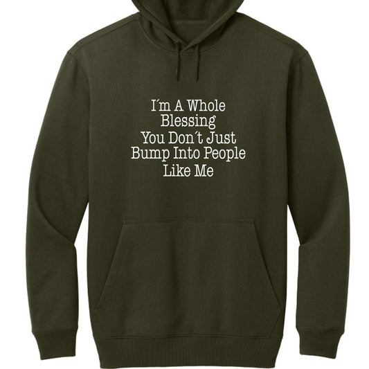 I'm A Whole Blessing Funny Men's Christian Pullover Hooded Sweatshirt - ClaimedbyGodDesigns