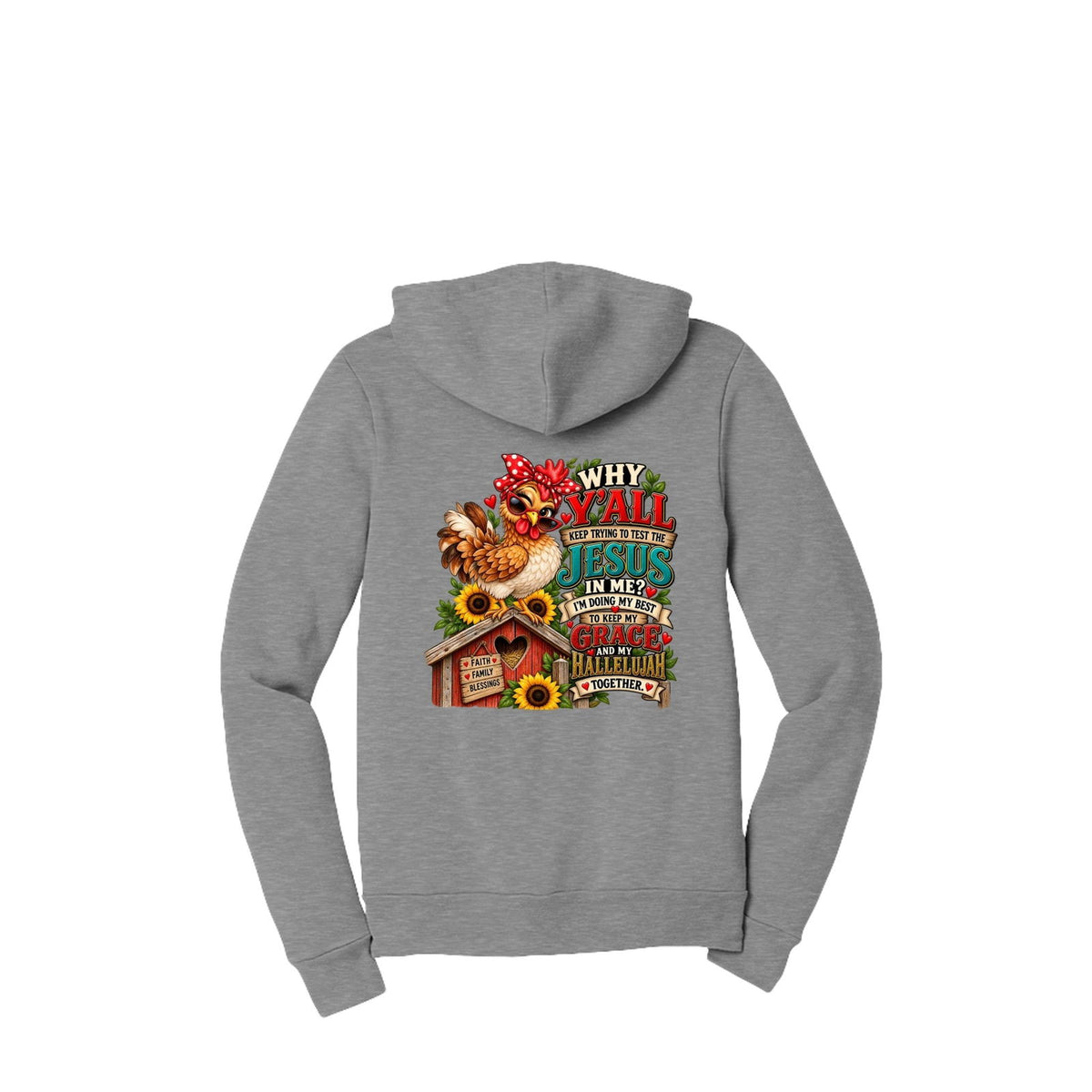 I'm Doing My Best To Keep My Grace And My Hallelujah Together Women's Christian Full-zip Hooded Sweatshirt - ClaimedbyGodDesigns