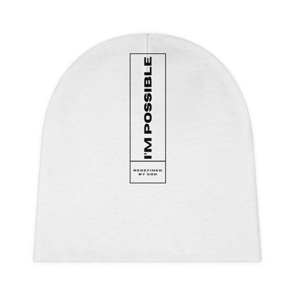 I'm Possible Redefined By God Christian Baby Beanie (AOP) - ClaimedbyGodDesigns