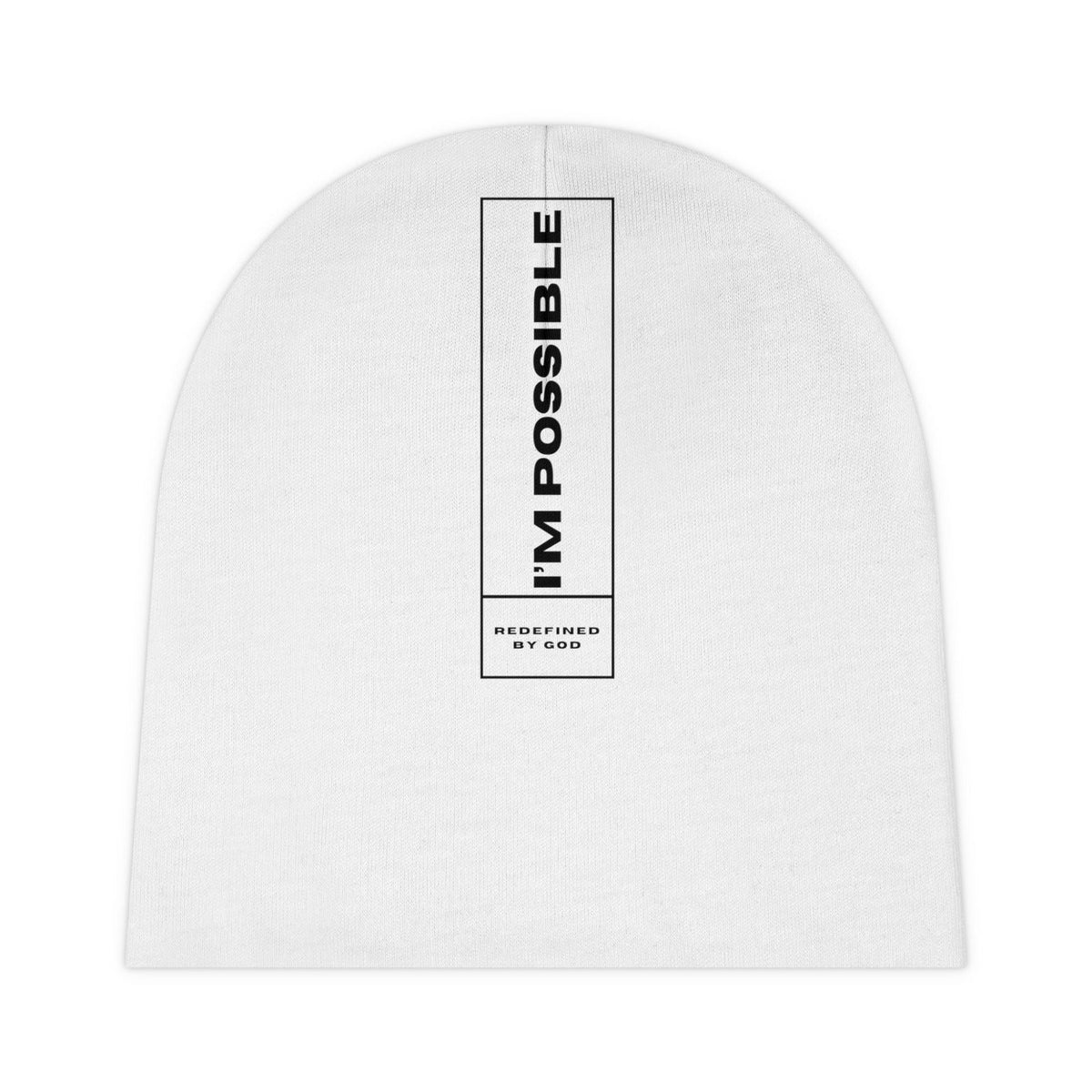 I'm Possible Redefined By God Christian Baby Beanie (AOP) - ClaimedbyGodDesigns