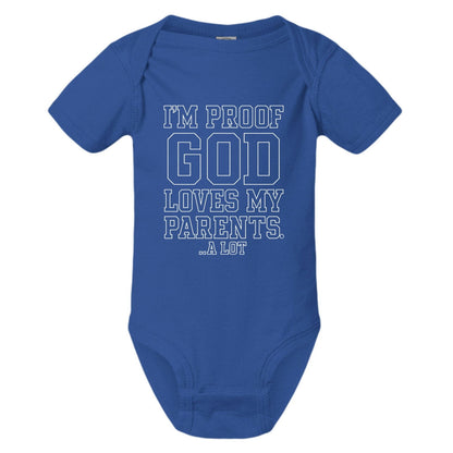 I'm Proof He Loves My Parents Christian Baby Jumpsuit - ClaimedbyGodDesigns