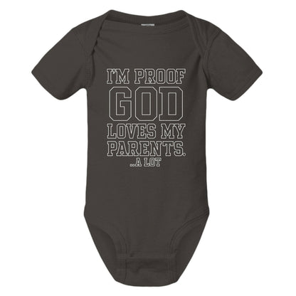 I'm Proof He Loves My Parents Christian Baby Jumpsuit - ClaimedbyGodDesigns