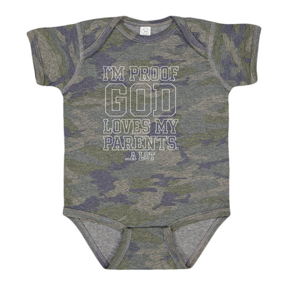 I'm Proof He Loves My Parents Christian Baby Jumpsuit - ClaimedbyGodDesigns