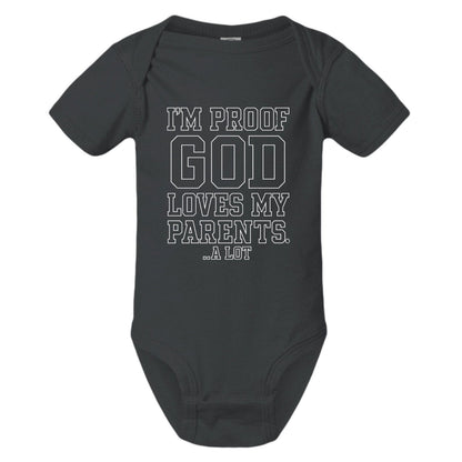 I'm Proof He Loves My Parents Christian Baby Jumpsuit - ClaimedbyGodDesigns