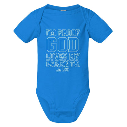 I'm Proof He Loves My Parents Christian Baby Jumpsuit - ClaimedbyGodDesigns