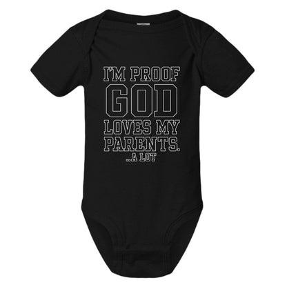 I'm Proof He Loves My Parents Christian Baby Jumpsuit - ClaimedbyGodDesigns