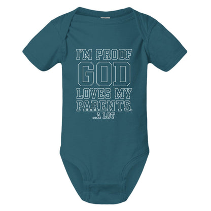 I'm Proof He Loves My Parents Christian Baby Jumpsuit - ClaimedbyGodDesigns