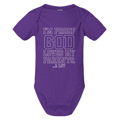 I'm Proof He Loves My Parents Christian Baby Jumpsuit - ClaimedbyGodDesigns