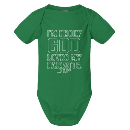 I'm Proof He Loves My Parents Christian Baby Jumpsuit - ClaimedbyGodDesigns