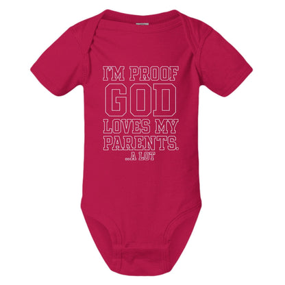 I'm Proof He Loves My Parents Christian Baby Jumpsuit - ClaimedbyGodDesigns