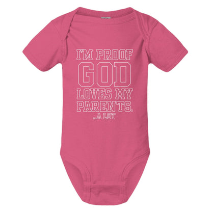 I'm Proof He Loves My Parents Christian Baby Jumpsuit - ClaimedbyGodDesigns
