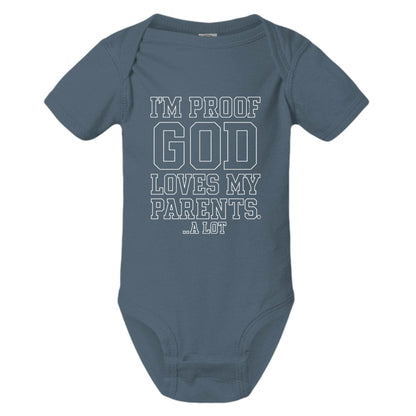 I'm Proof He Loves My Parents Christian Baby Jumpsuit - ClaimedbyGodDesigns
