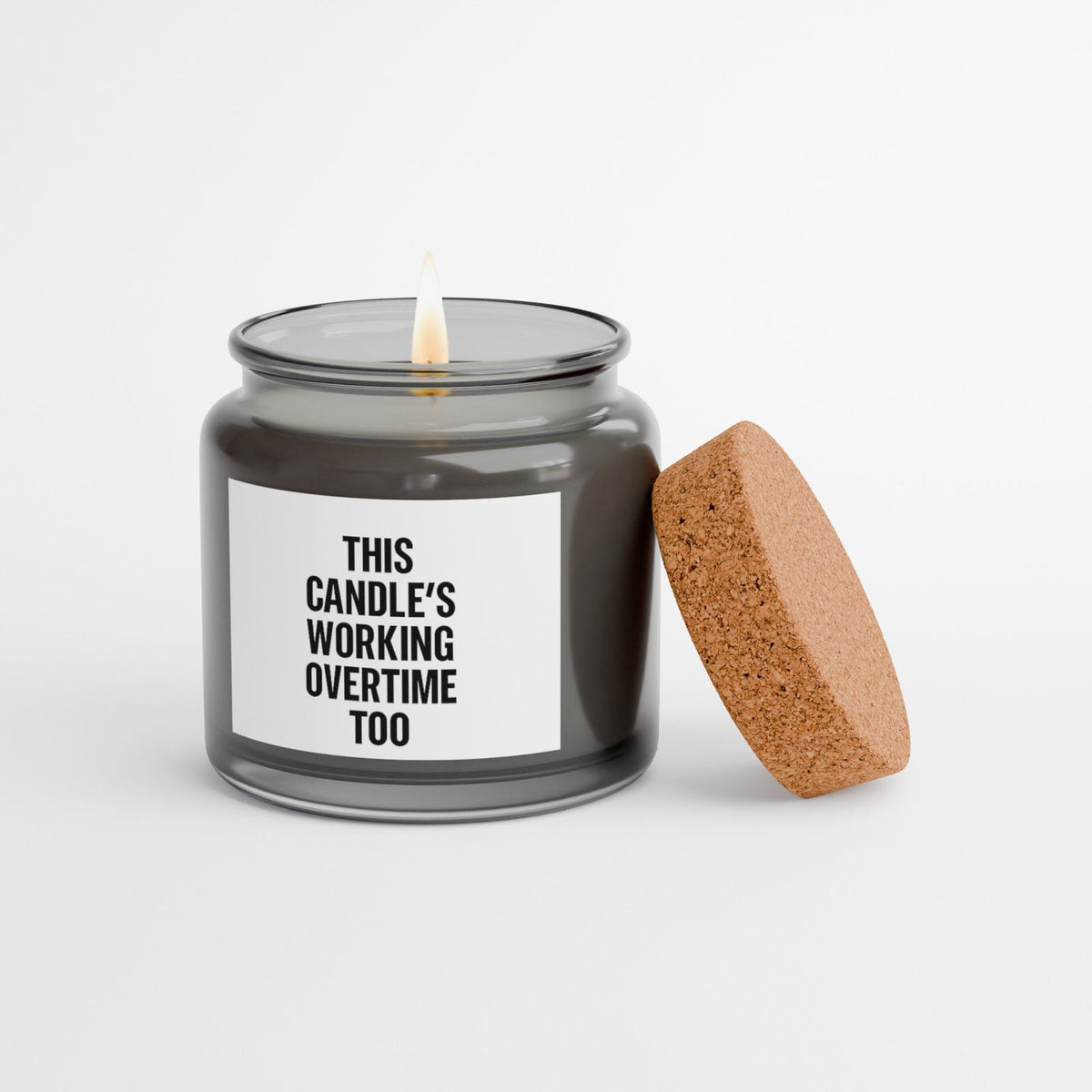 I'm The Reason He Works Overtime- No PTO 4oz Gray Candle & Mug Christian Gift Set - ClaimedbyGodDesigns