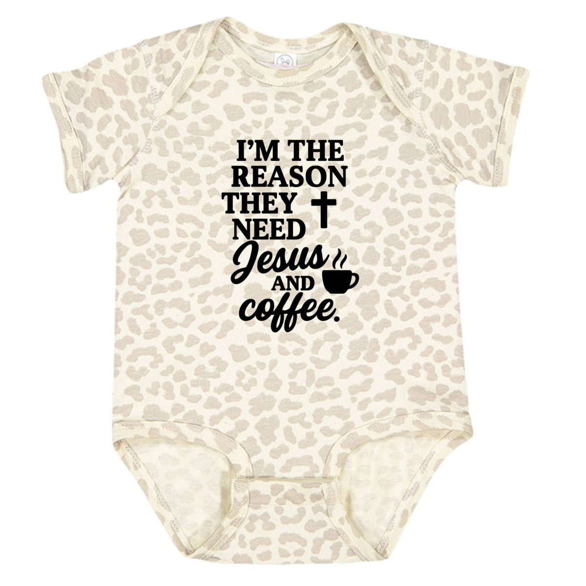 I'm The Reason They Need Him and Coffee Christian Baby Jumpsuit - ClaimedbyGodDesigns