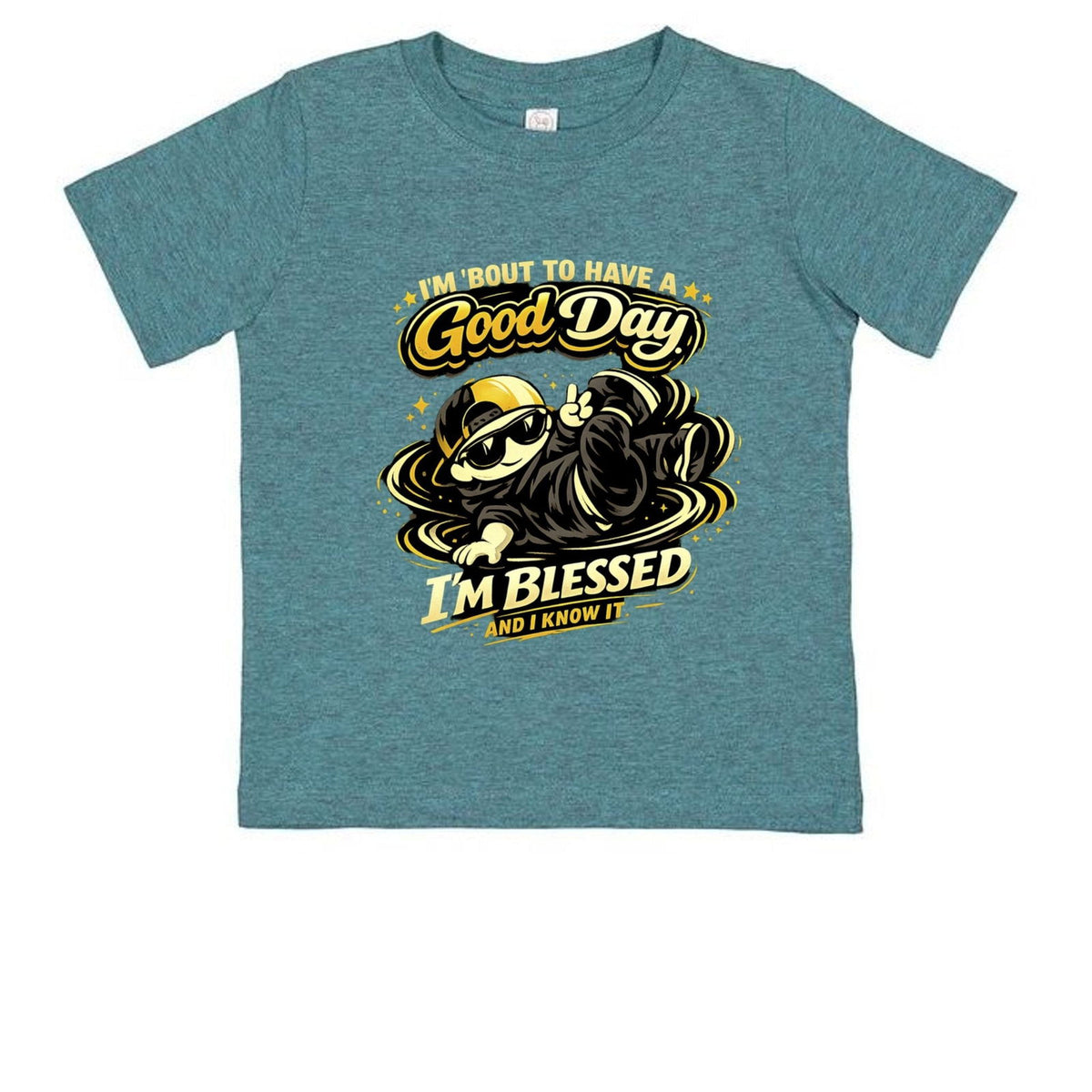 I'm 'bout To Have A Good Day I'm Blessed And I Know It Toddler Christian T-shirt - ClaimedbyGodDesigns