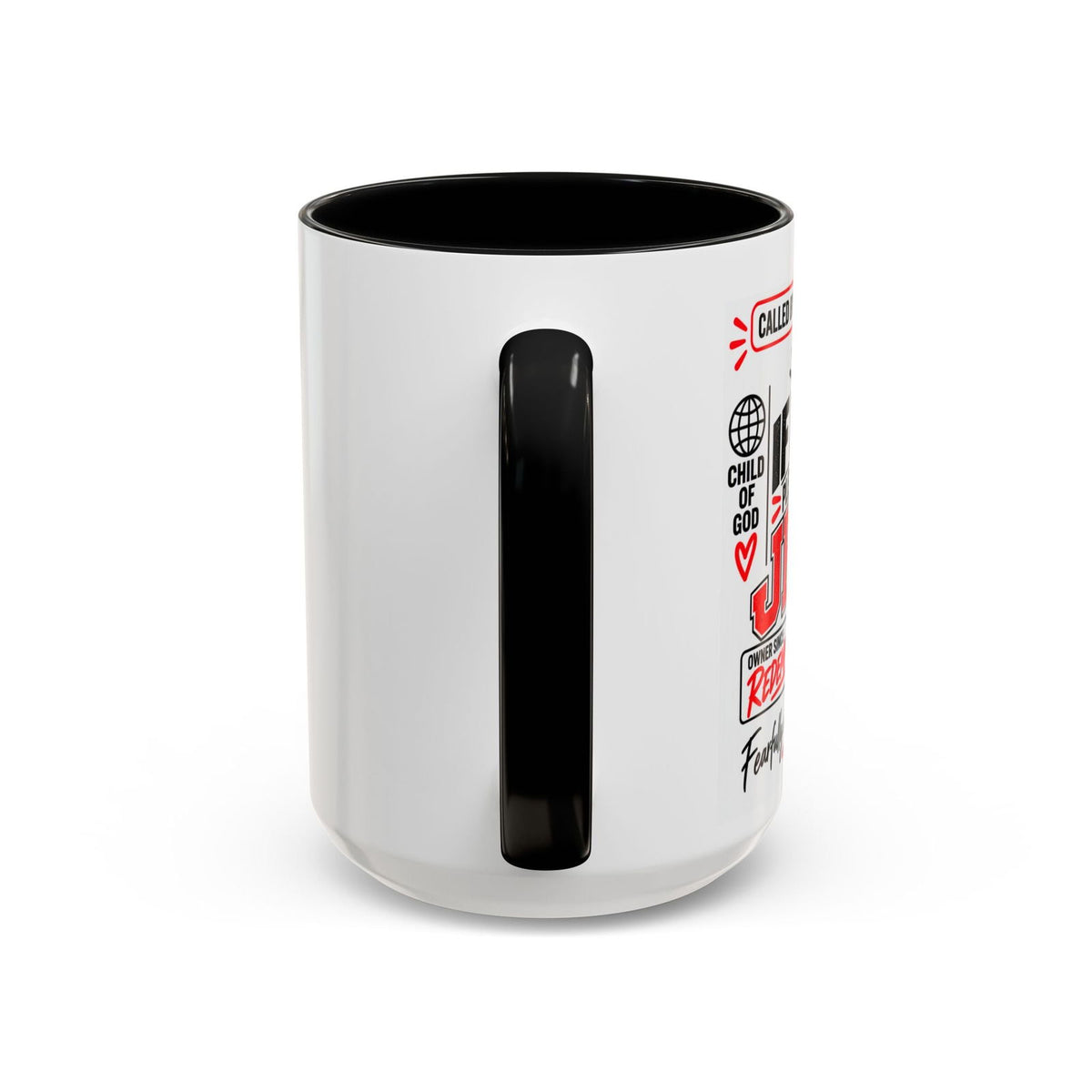 If Found, Return to Jesus Personalized Christian Coffee Mug — Called by Name Accent Mug (15oz) - Claimed by God Designs