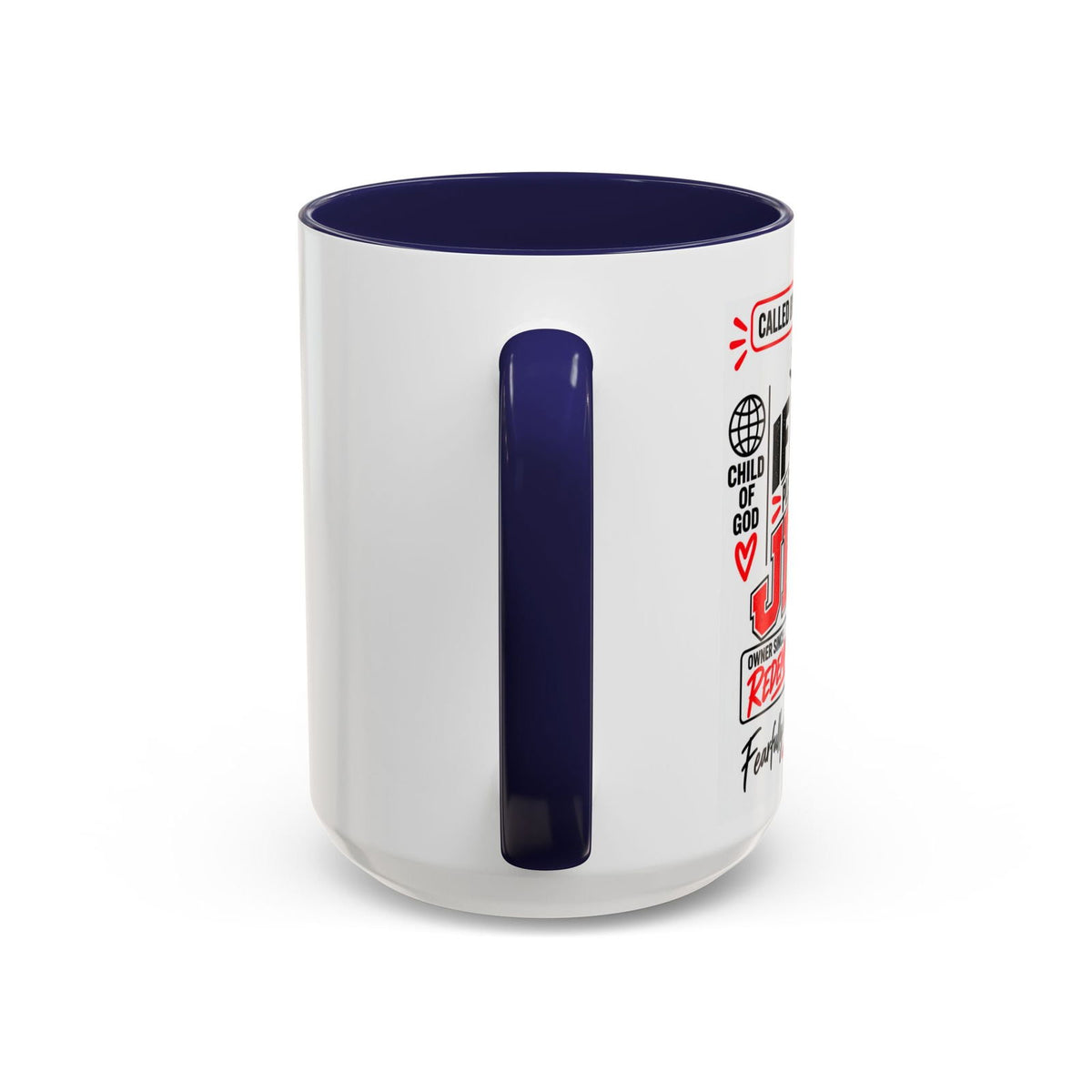 If Found, Return to Jesus Personalized Christian Coffee Mug — Called by Name Accent Mug (15oz) - Claimed by God Designs