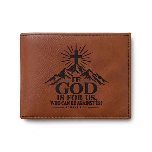 If God Is for Us Christian Wallet | Romans 8:31 - Claimed by God Designs