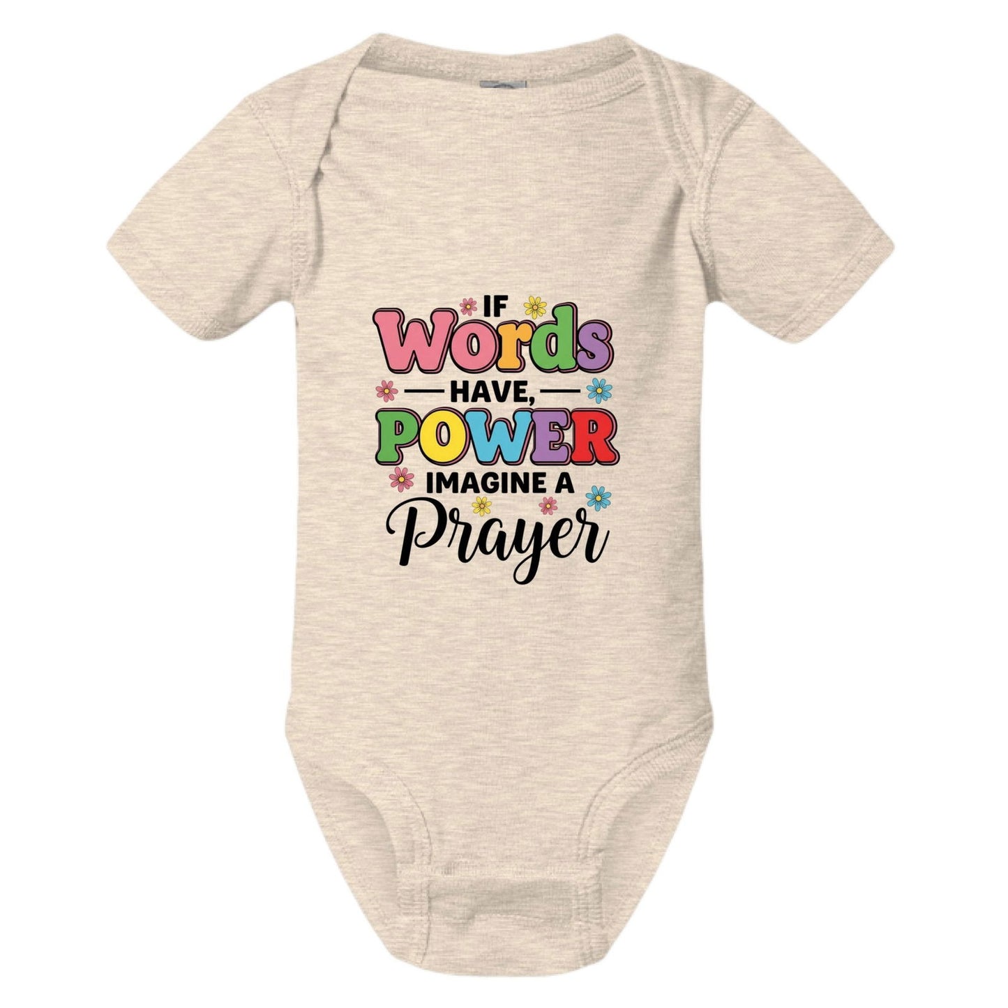 If Words Have Power Imagine A Prayer Christian Baby Jumpsuit - ClaimedbyGodDesigns