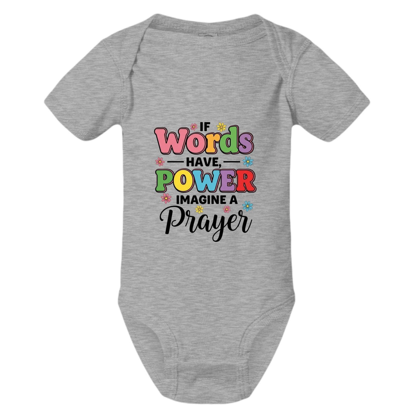 If Words Have Power Imagine A Prayer Christian Baby Jumpsuit - ClaimedbyGodDesigns
