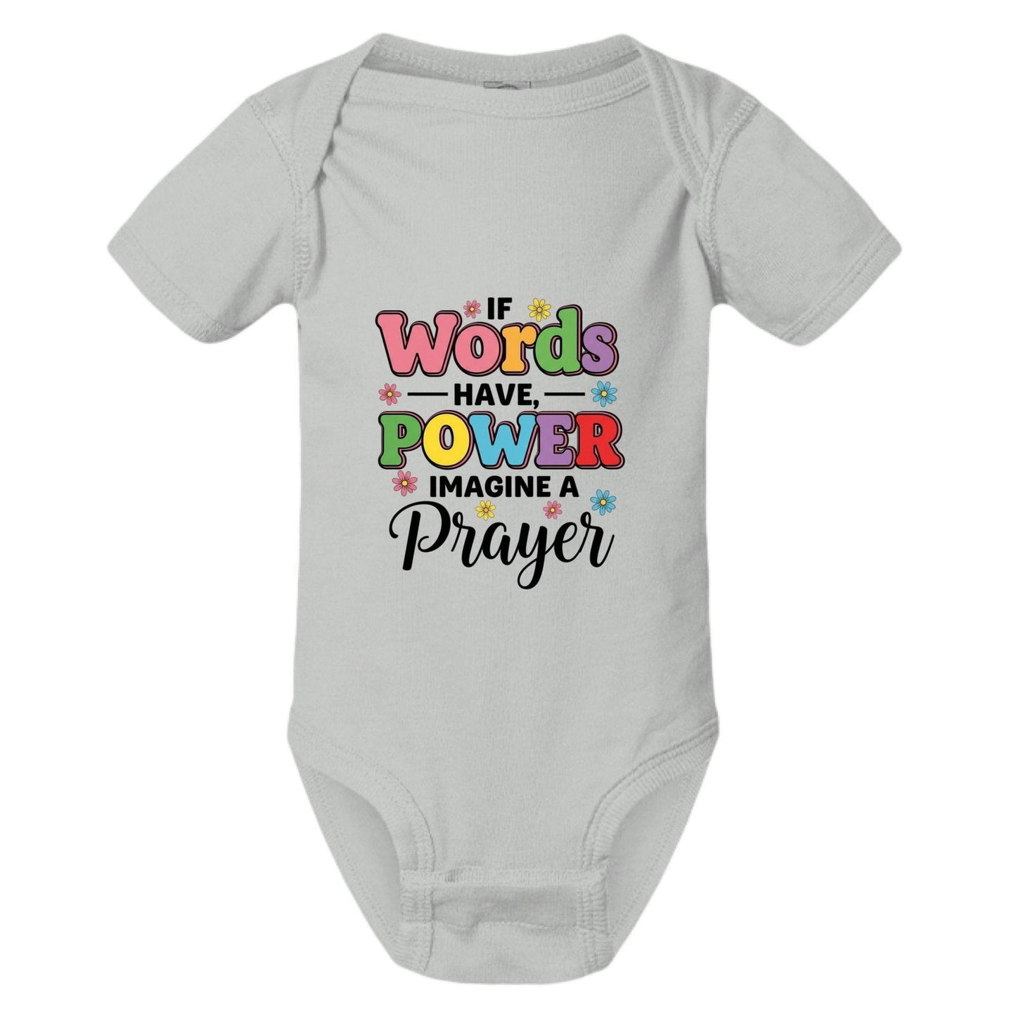 If Words Have Power Imagine A Prayer Christian Baby Jumpsuit - ClaimedbyGodDesigns