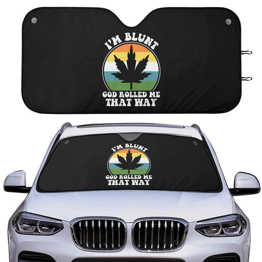 Im Blunt God Rolled Me That Way Car Sunshade Christian Car Accessories - ClaimedbyGodDesigns
