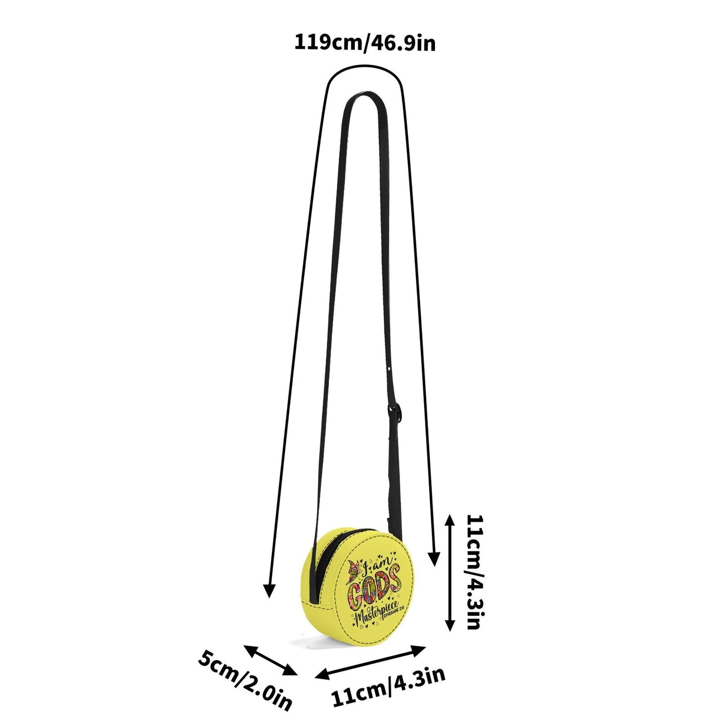 Im His Masterpiece Christian Kids PU Small Round Bag Children Purse - ClaimedbyGodDesigns