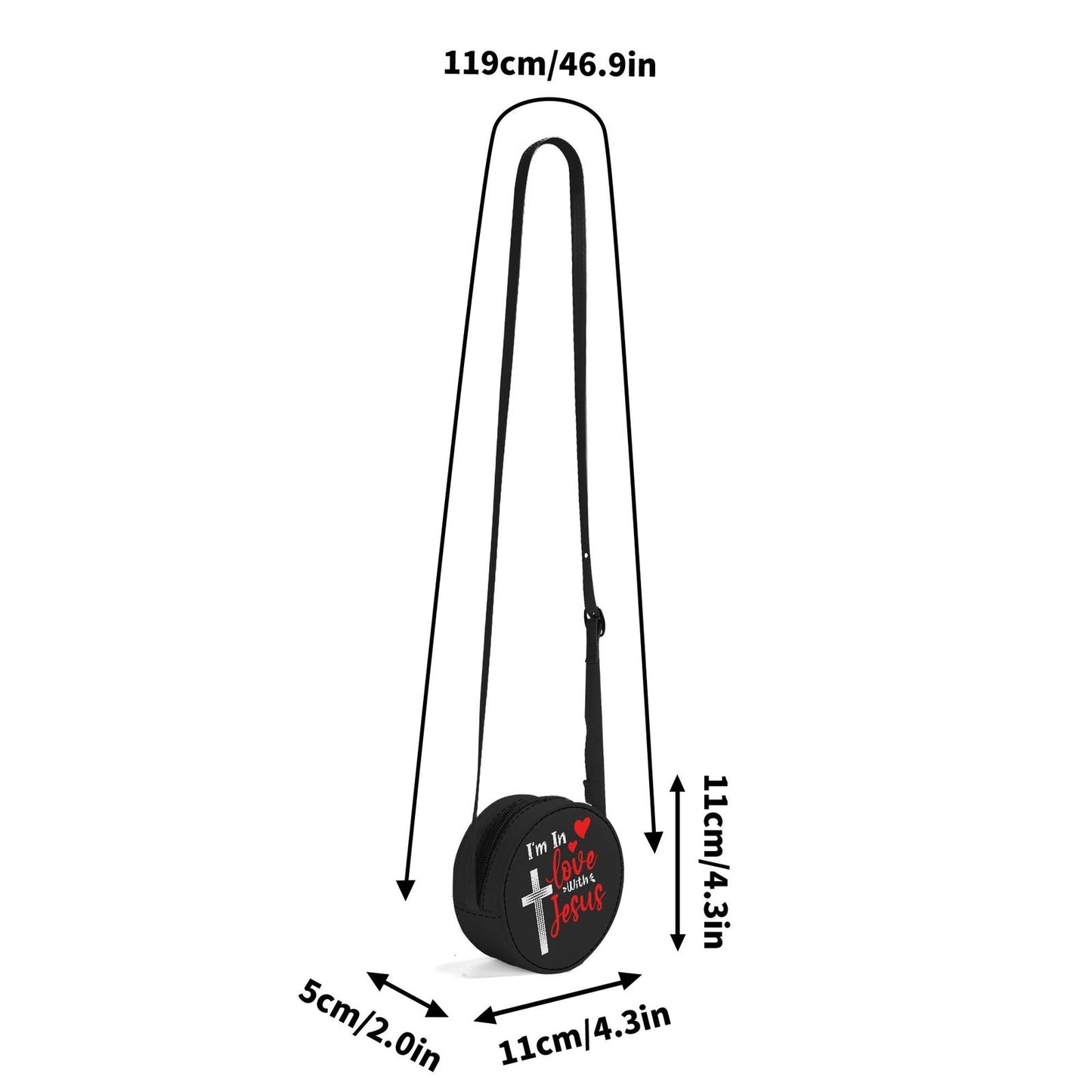 Im In Love With Him Christian Kids PU Small Round Bag Children Purse - ClaimedbyGodDesigns