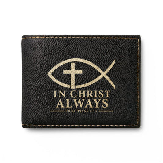 In Christ Always Christian Wallet | 2 Corinthians 5:17 - Claimed by God Designs