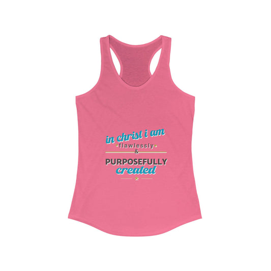 In Christ I Am Flawlessly & Purposefully Created Women’s Slim fit tank-top - ClaimedbyGodDesigns