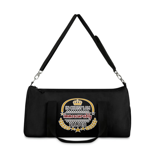 In Christ I Am Immeasurably Valued Duffel Bag - ClaimedbyGodDesigns