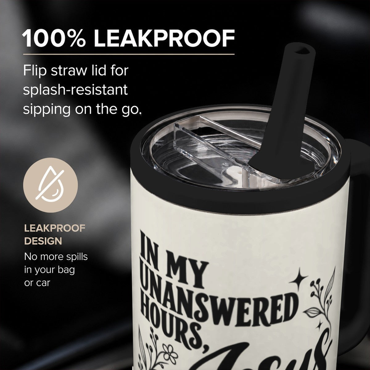 In My Unanswered Hours Jesus Never Stepped Away Christian 40oz Tumbler - ClaimedbyGodDesigns