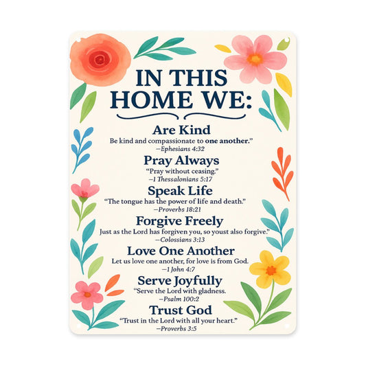 In This Home Christian Wall Metal Sign Decor - ClaimedbyGodDesigns