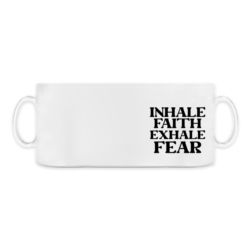 Inhale Faith Exhale Fear Christian Metallic Mug - ClaimedbyGodDesigns
