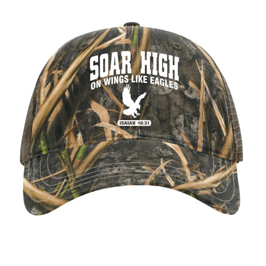 Isaiah 40:31 Soar High Adult Christian Camo Hat - ClaimedbyGodDesigns