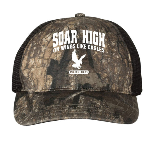 Isaiah 40:31 Soar High Adult Christian Camo Hat - ClaimedbyGodDesigns
