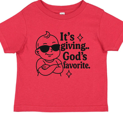 It's Giving His Favorite Baby Christian T-shirt - ClaimedbyGodDesigns