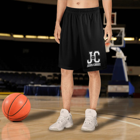 JC Jesus Christ Mens Christian Shorts - ClaimedbyGodDesigns