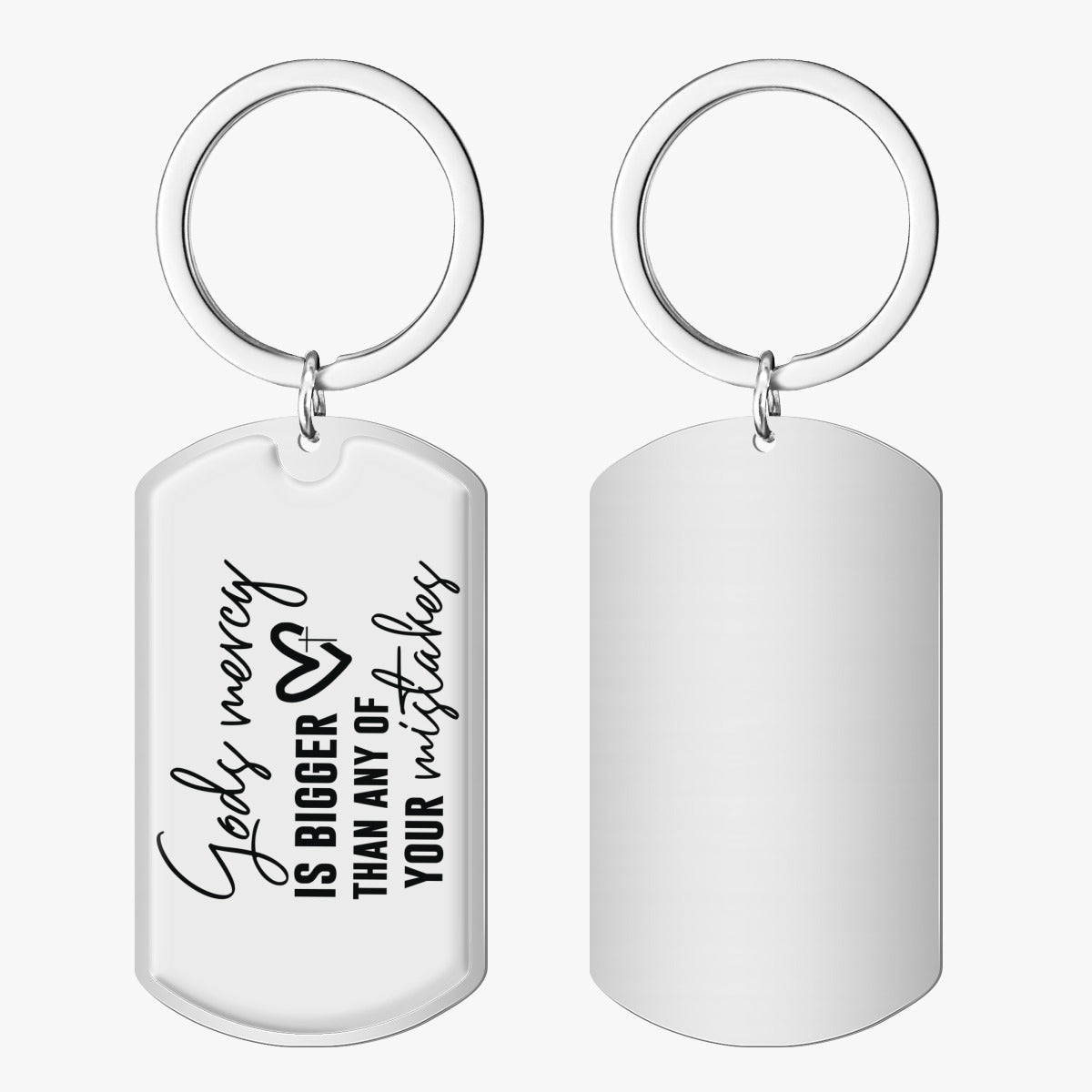 His Mercy Keychain - Inspirational Christian Stainless Steel Faith Accessory