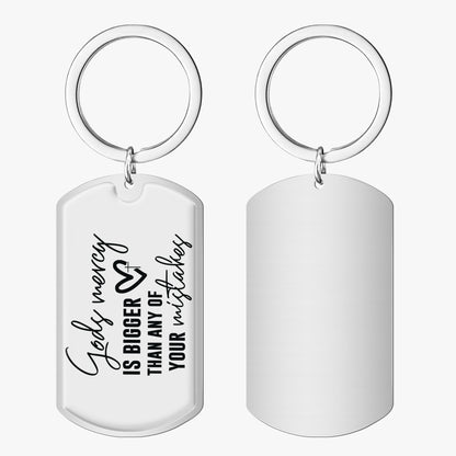 His Mercy Keychain - Inspirational Christian Stainless Steel Faith Accessory