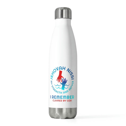 Jehovah Nissi My Strength & Refuge I Remember Insulated Bottle - ClaimedbyGodDesigns