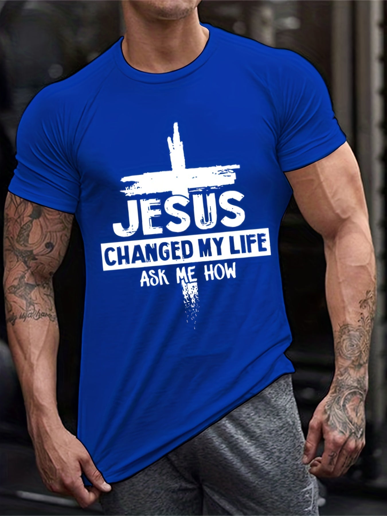 Jesus Changed My Life Ask Me How Men's Christian T-shirt - ClaimedbyGodDesigns