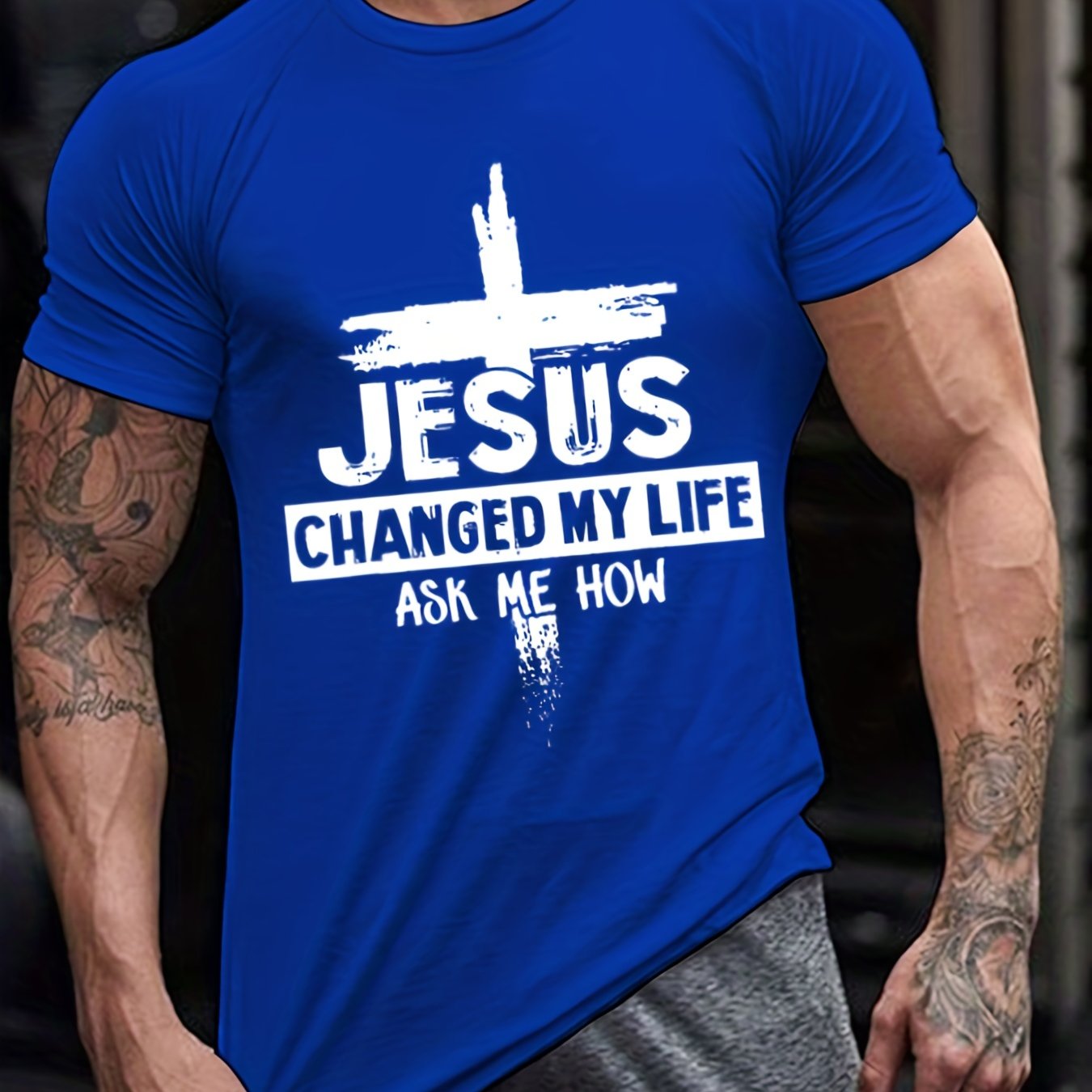 Jesus Changed My Life Ask Me How Men's Christian T-shirt - ClaimedbyGodDesigns