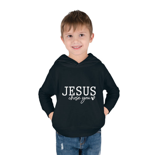 Jesus Chose You (2) Christian Toddler Pullover Fleece Hooded Sweatshirt - ClaimedbyGodDesigns