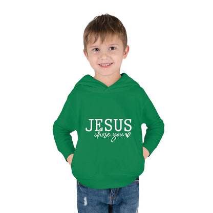 Jesus Chose You (2) Christian Toddler Pullover Fleece Hooded Sweatshirt - ClaimedbyGodDesigns