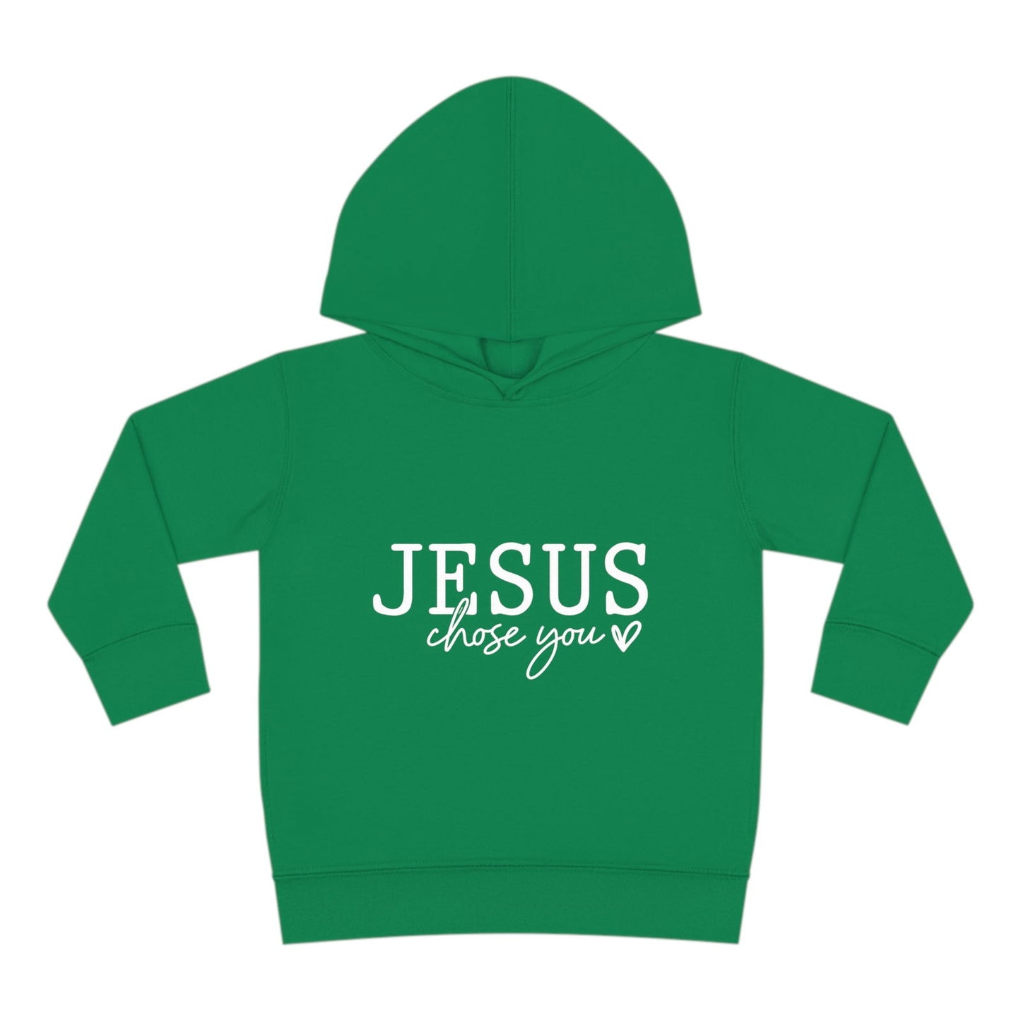Jesus Chose You (2) Christian Toddler Pullover Fleece Hooded Sweatshirt - ClaimedbyGodDesigns