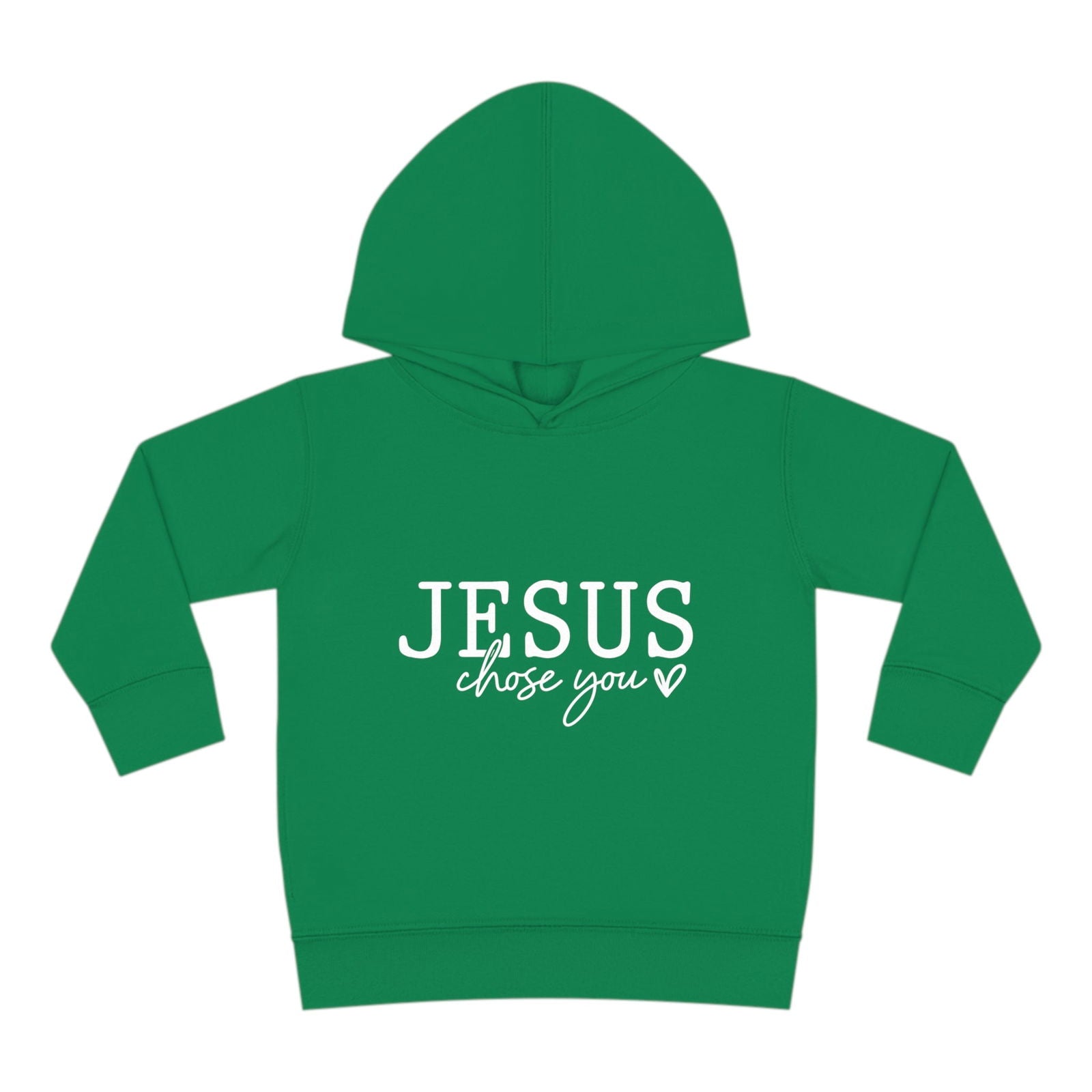 Jesus Chose You (2) Christian Toddler Pullover Fleece Hooded Sweatshirt - ClaimedbyGodDesigns