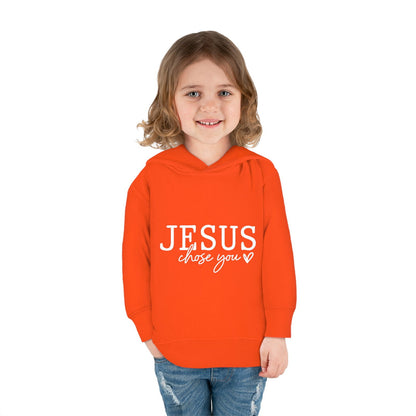 Jesus Chose You (2) Christian Toddler Pullover Fleece Hooded Sweatshirt - ClaimedbyGodDesigns