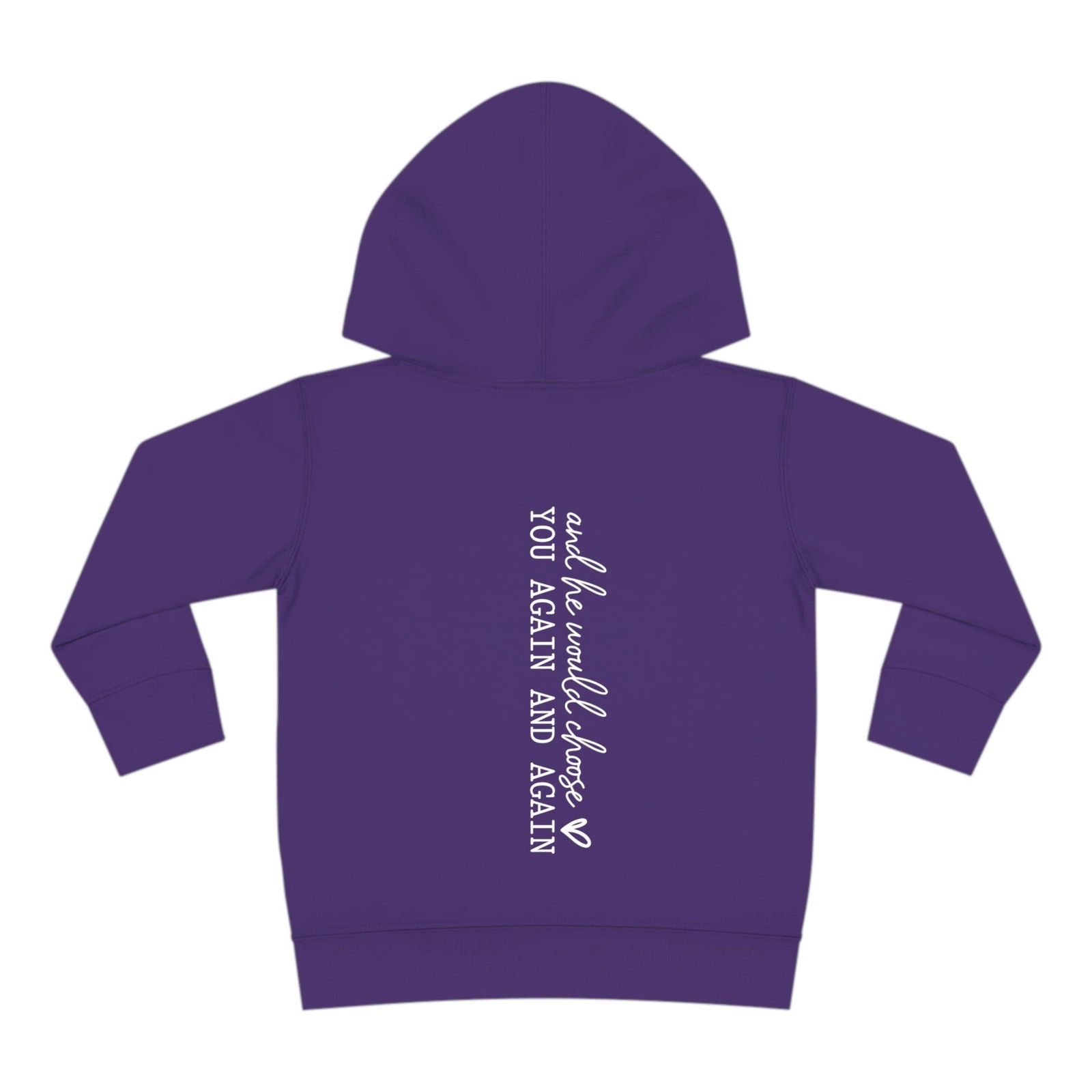 Jesus Chose You (2) Christian Toddler Pullover Fleece Hooded Sweatshirt - ClaimedbyGodDesigns