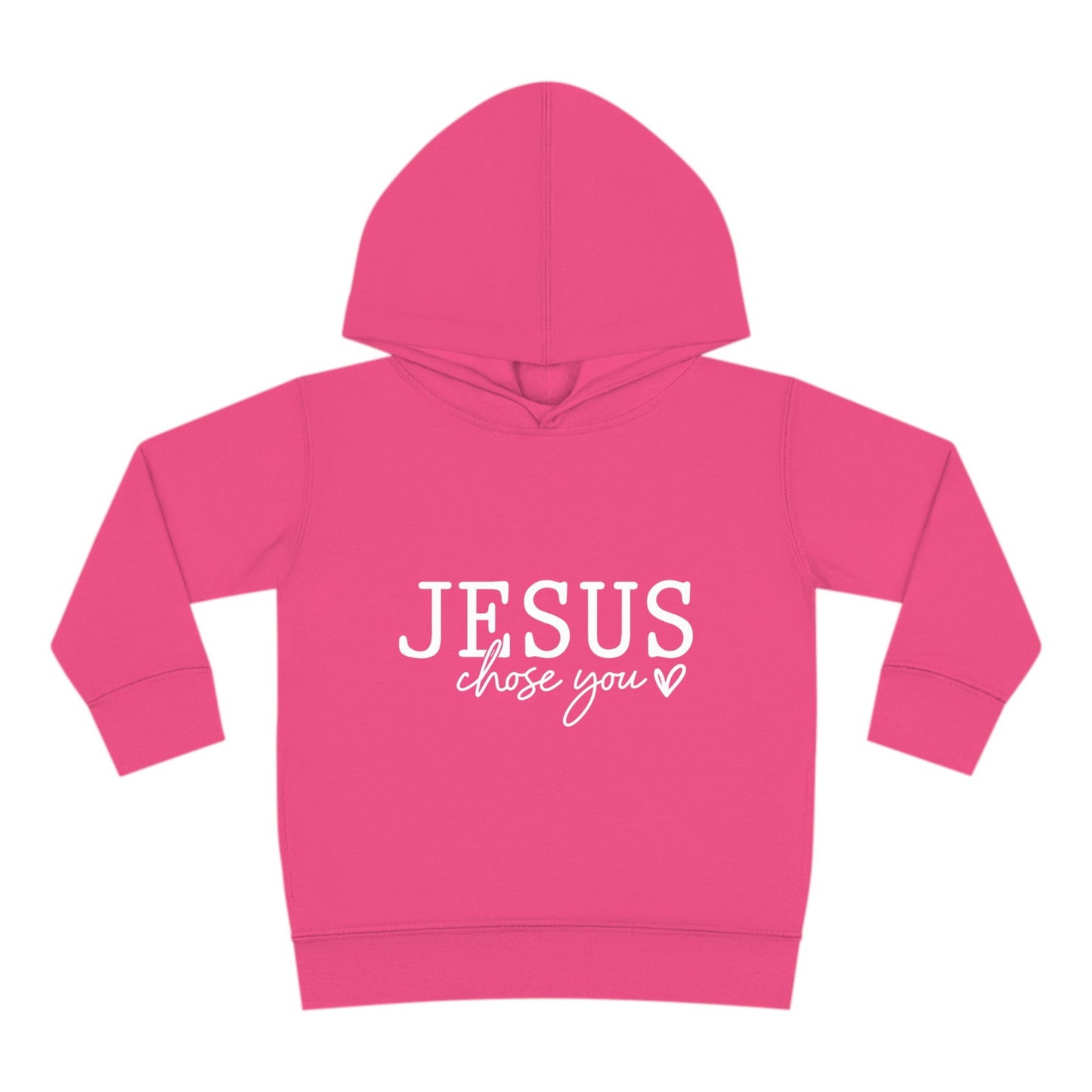 Jesus Chose You (2) Christian Toddler Pullover Fleece Hooded Sweatshirt - ClaimedbyGodDesigns